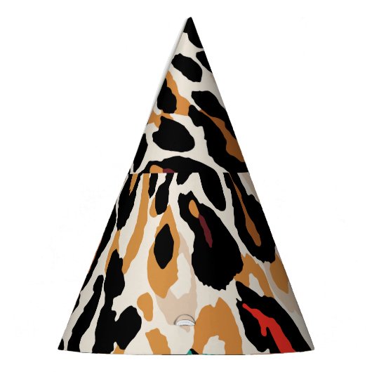 Levendige Leopard Animal Prints Feesthoedjes (Links)