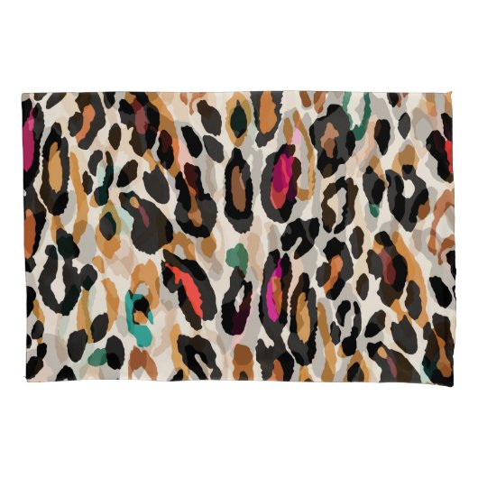 Levendige Leopard Animal Prints Kussensloop (Voorkant)