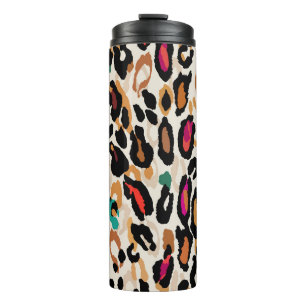 Levendige Leopard Animal Prints Thermosbeker