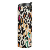 Levendige Leopard Animal Prints Thermosbeker (Gedraaid links)