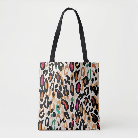 Levendige Leopard Animal Prints Tote Bag (Voorkant)