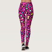 Levendige Leopard Print Leggings (Achterkant)