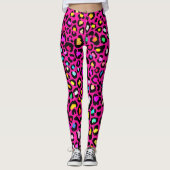 Levendige Leopard Print Leggings (Voorkant)