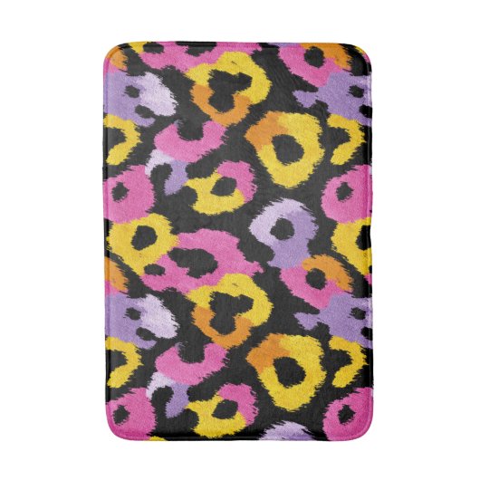 Levendige Leopard Print Retro Glam y2k Trendy Badmat (Voorkant Verticaal)