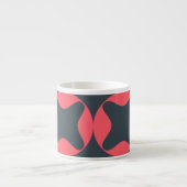 Levendige, levendige, eenvoudige, abstracte geomet espresso kop (Voorkant)