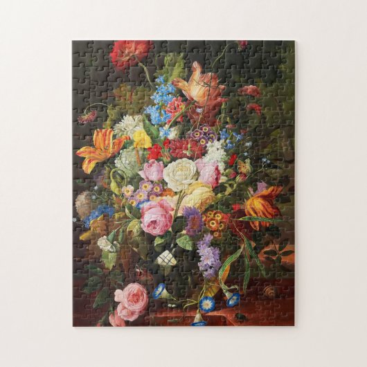Levendige levensduur van Rozen, tulpen en anjers Legpuzzel (Verticaal)