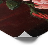 Levendige levensduur van Rozen Tulpen en anjers Poster (Hoek)