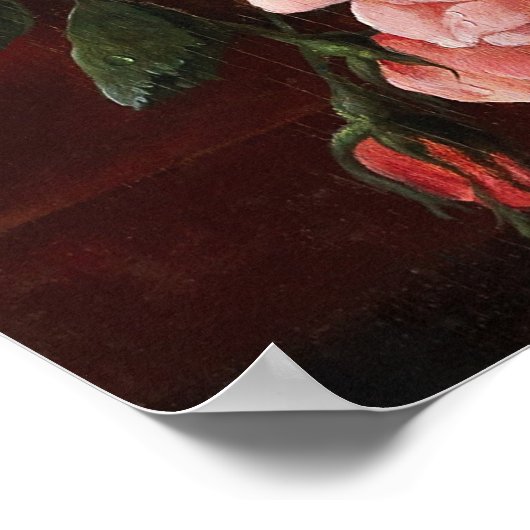 Levendige levensduur van Rozen Tulpen en anjers Poster (Hoek)