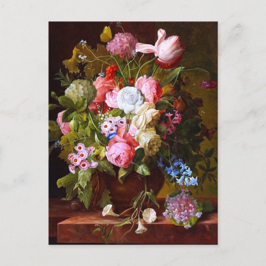 Levendige levensduur van Rozen, tulpen en hyacinte Briefkaart (Voorkant)