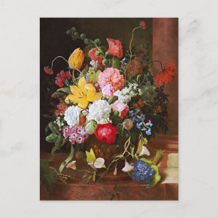 Levendige levensduur van Rozen, tulpen en overvall Briefkaart