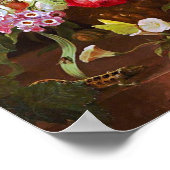 Levendige levensduur van Rozen Tulpen en overvalle Poster (Hoek)