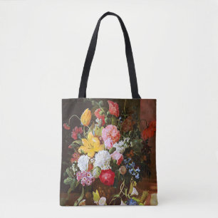 Levendige levensduur van Rozen Tulpen en overvalle Tote Bag