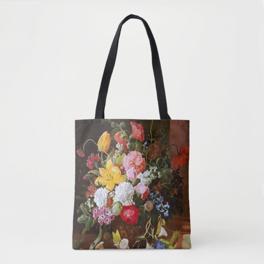 Levendige levensduur van Rozen Tulpen en overvalle Tote Bag (Voorkant)