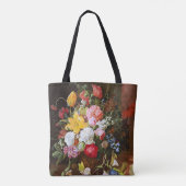 Levendige levensduur van Rozen Tulpen en overvalle Tote Bag (Achterkant)