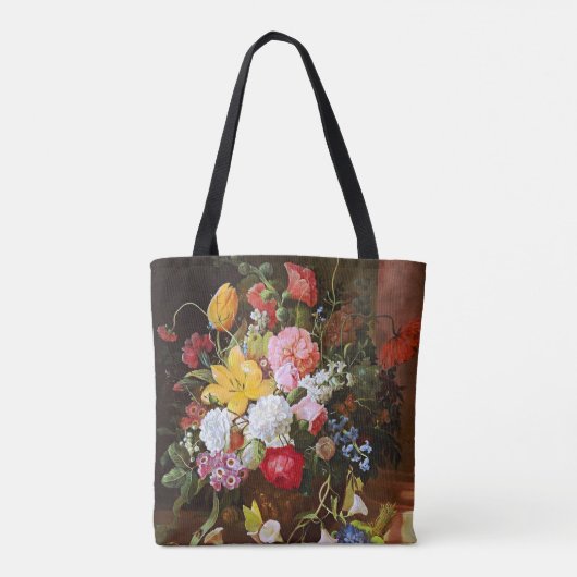 Levendige levensduur van Rozen Tulpen en overvalle Tote Bag (Achterkant)