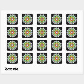 Levendige levensduur vierkante sticker (Vel)