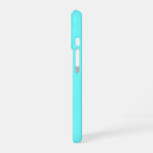 Levendige lichtblauwe kersen iPhone 16 hoesje (Linkerkant)
