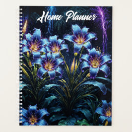 Levendige lichtgevende lelies bloemenfantasie tuin planner