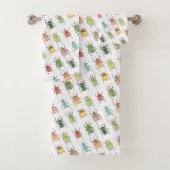 Levendige Liefde Bugs Waterverf Kevers Bad Handdoek (Insitu)