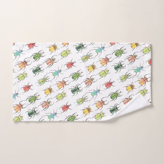 Levendige Liefde Bugs Waterverf Kevers Bad Handdoek (Handdoek)