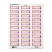Levendige lijnen achtergrond retouradreslabels etiket (Full Sheet)
