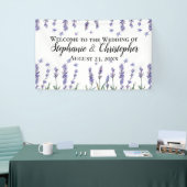 Levendige Lila Waterverf Elegant Summer Wedding Spandoek (Beurs)