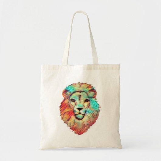 Levendige Lion's Head Canvas tas (Voorkant)