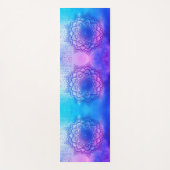 Levendige lotus mandala roze blauwe pastels yogamat (Voorkant)