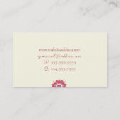 Levendige Lotus Natuurlijke Gezondheid en Wellness Visitekaartje (Achterkant)