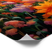 Levendige lucht bergvallei wilde bloem | AI Poster (Hoek)