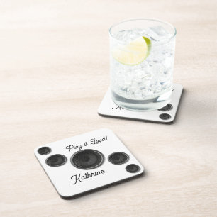 Levendige luidsprekers — wit bier onderzetter