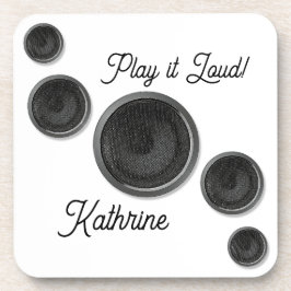 Levendige luidsprekers — wit bier onderzetter