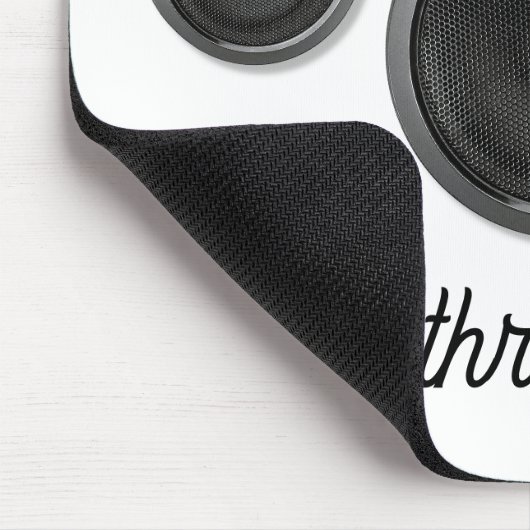 Levendige luidsprekers — wit muismat (Hoek)