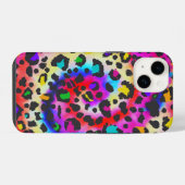 Levendige luipaardprint iPhone hoesje (Achterkant horizontaal)