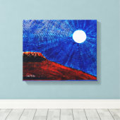 Levendige Maan Canvas Afdruk (Insitu (Houten vloer))