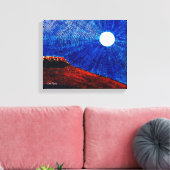 Levendige Maan Canvas Afdruk (Insitu (Woonkamer))