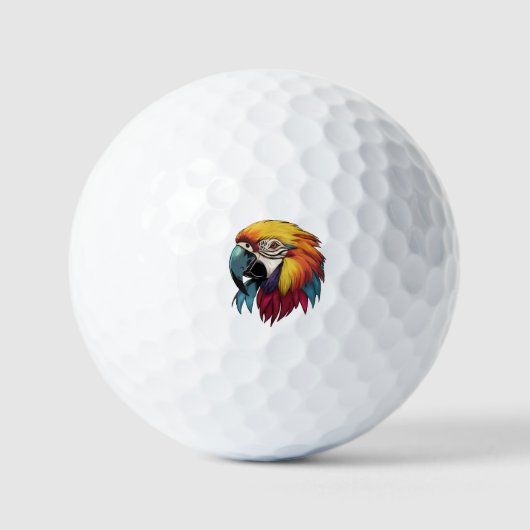 Levendige MacAw digitale kunst - tropische dieren Golfballen (Voorkant)