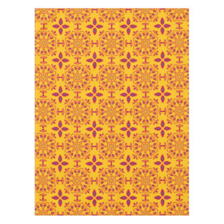 Levendige Magenta & Oranje Geometrische Mandala Tafelkleed