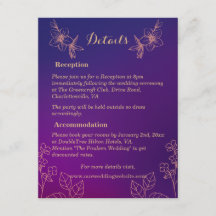 Levendige Magenta Paarse met Floral gevoerde bruil