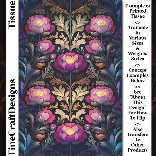 Levendige Magenta & Pink Peony Blooms CT3 Decoupag Tissuepapier