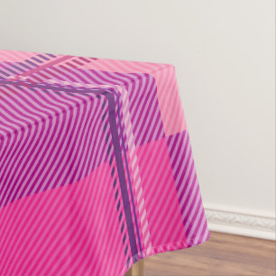 Levendige Magenta Roze Geruite Esthetiek Tafelkleed