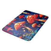 Levendige Magic Mushroom Forest Art Badmat (Gekanteld)
