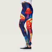 Levendige Magic Mushroom Forest Art Leggings (Links)