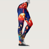 Levendige Magic Mushroom Forest Art Leggings (Rechts)