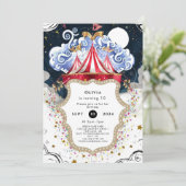 Levendige Magische Circus Verjaardag Kaart (Staand voorkant)