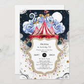 Levendige Magische Circus Verjaardag Kaart (Voorkant / Achterkant)