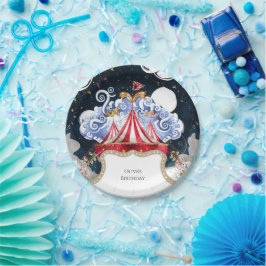 Levendige Magische Circus Verjaardag Papieren Bordje