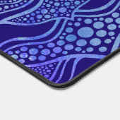 Levendige Mandala Boho Chic Elegante Navy Blauwe G Bureaumat (Hoek)