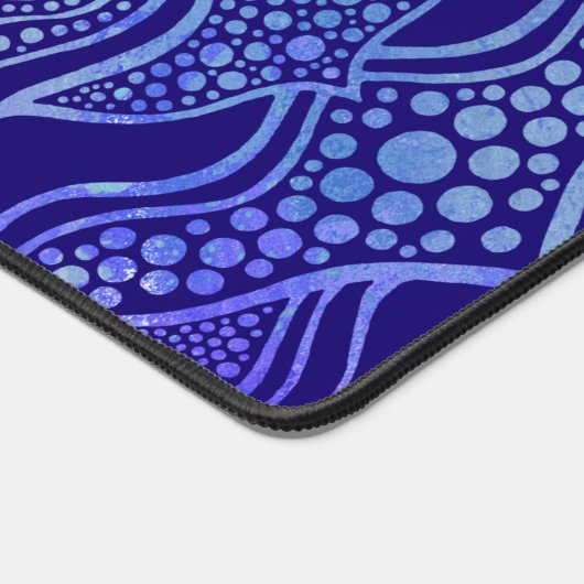 Levendige Mandala Boho Chic Elegante Navy Blauwe G Bureaumat (Hoek)