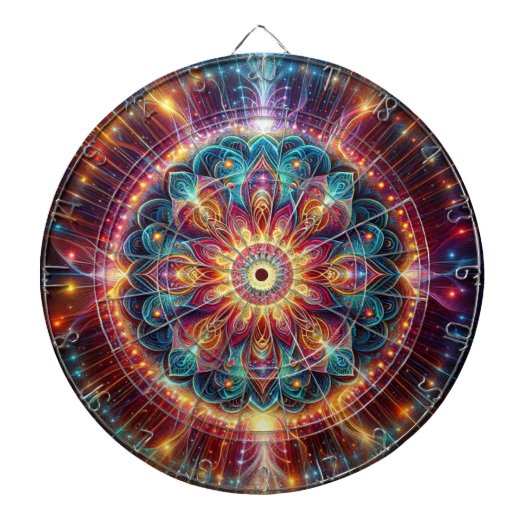 Levendige Mandala Dart Board Dartbord (Voorkant)